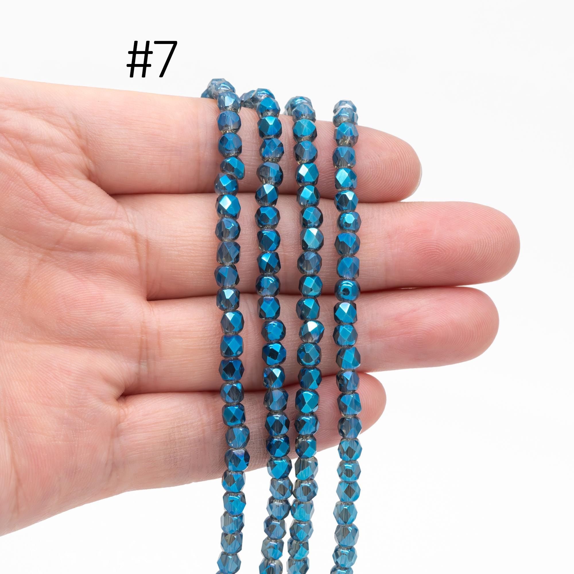 95pcs Round Crystal Glass Faceted Beads 4mm (18QZ-04)